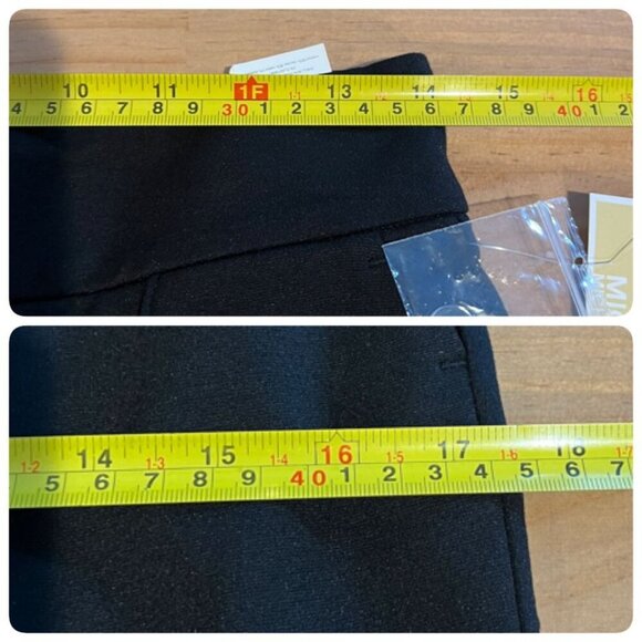 Michael Michael Kors Women's High-Rise Ponte Pintuck Pants PETITE Small Black - Picture 10 of 11